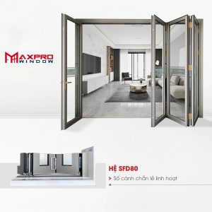 Cửa xếp trượt SFD80
