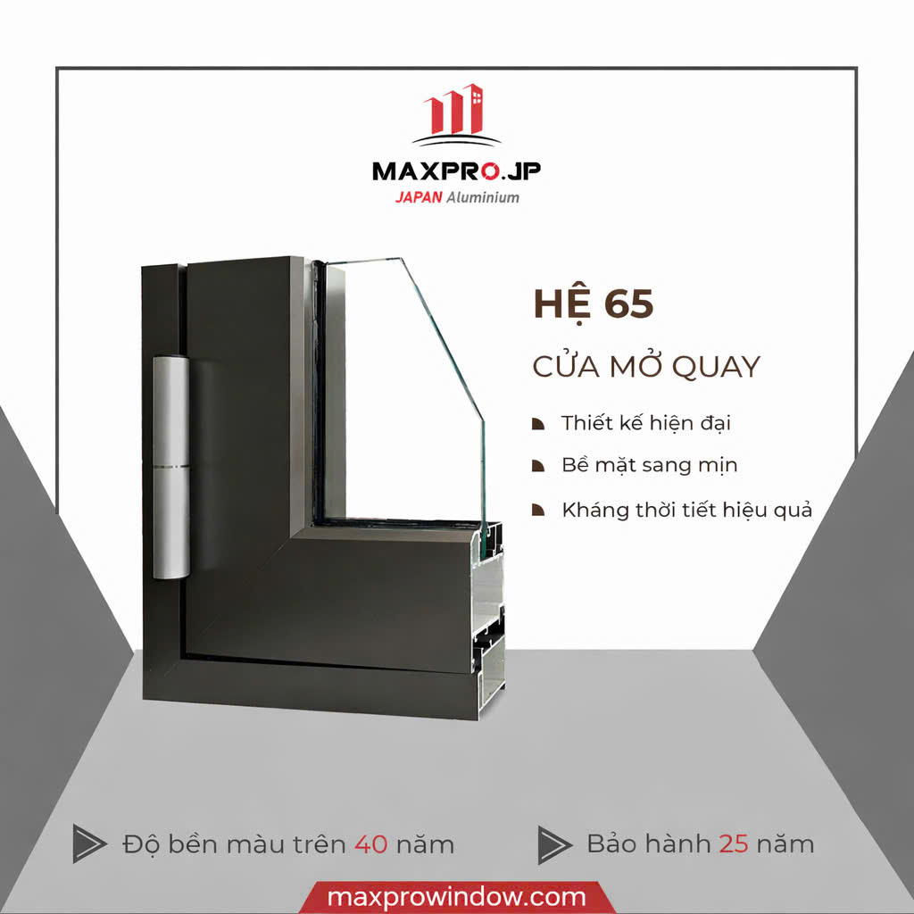 Hệ Maxpro 65 dày 2.5mm
