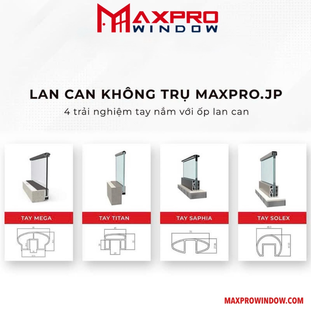 Tay Vịn Cầu Thang Lan Can Nhôm Maxpro - 4 Trải Nghiệm Tay Nắm Với Ốp Lan Can